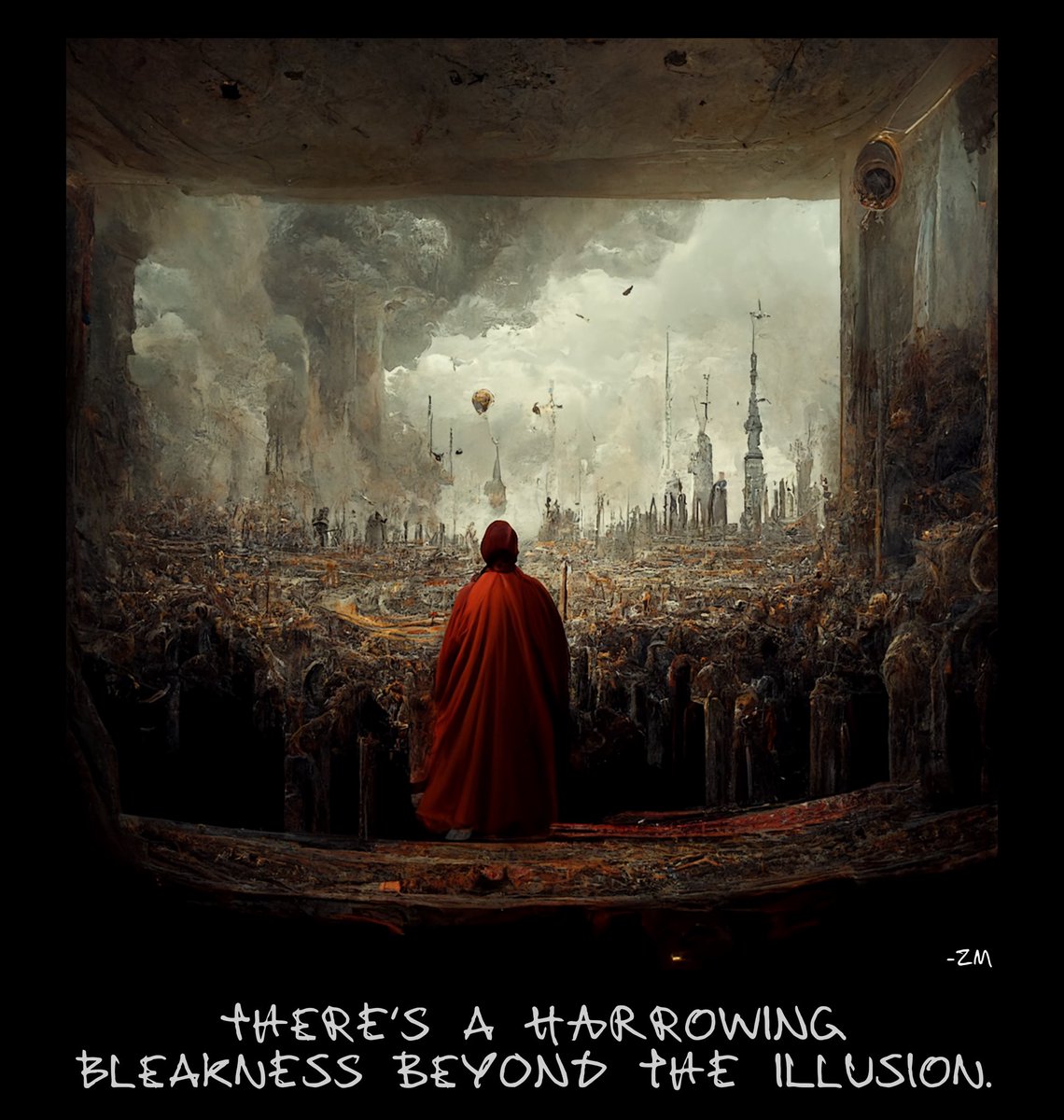 zigmelon's tweet photo. ignoring it perpetuates it and remaining
mesmerized only furthers the decline. what kind of mood
are you in today?
love, zm.
.
.
.
#midjourney #midjourneyart #midjourneyai #aiart
#aiartcommunity #aiartwork #indieart #morbidart
#graphicnovelart https://t.co/Nnx86yxKKu