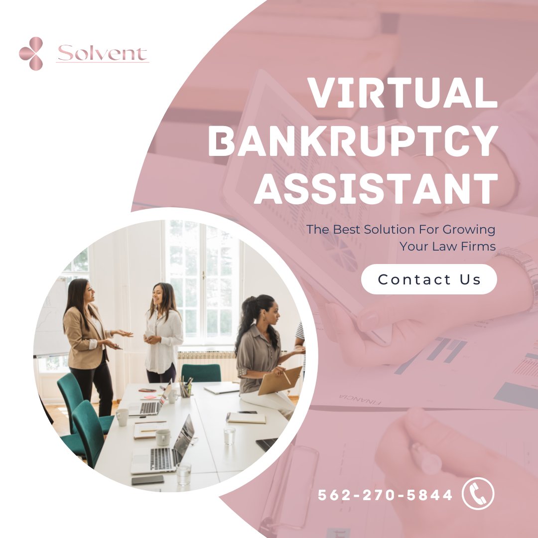 solventvba's tweet photo. Solvent VBA is an attorney-assisted bankruptcy service that is here to handle your cases so you don't have to. Contact us today to discuss how Solvent can help you!

#bankruptcy #lawfirms #chapter7 #chapter13 #bankruptcyattorney #virtualbankruptcyassistant #vba https://t.co/9IKZmI1KGQ