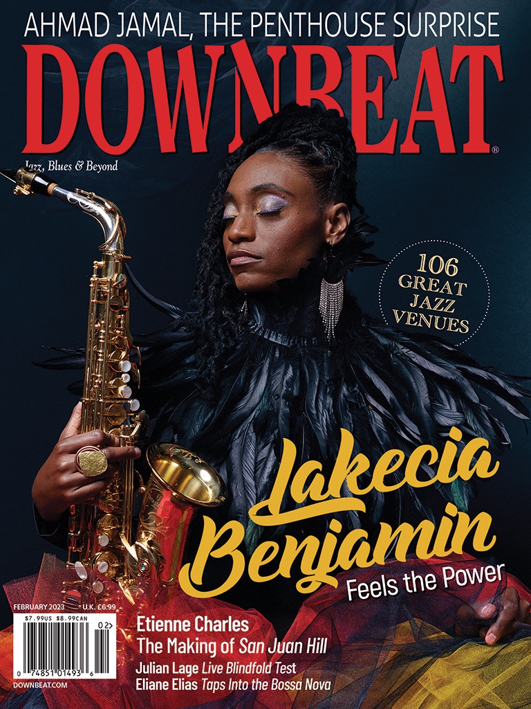 DownBeatMag's tweet image. DOWNBEAT FEBRUARY ISSUE IS HERE...with saxophonist Lakecia Benjamin on the cover. Also Ahmad Jamal, Etienne Charles and our 2023 Venue Jazz Venue Guide. Check it out!
bit.ly/3iuKWN1