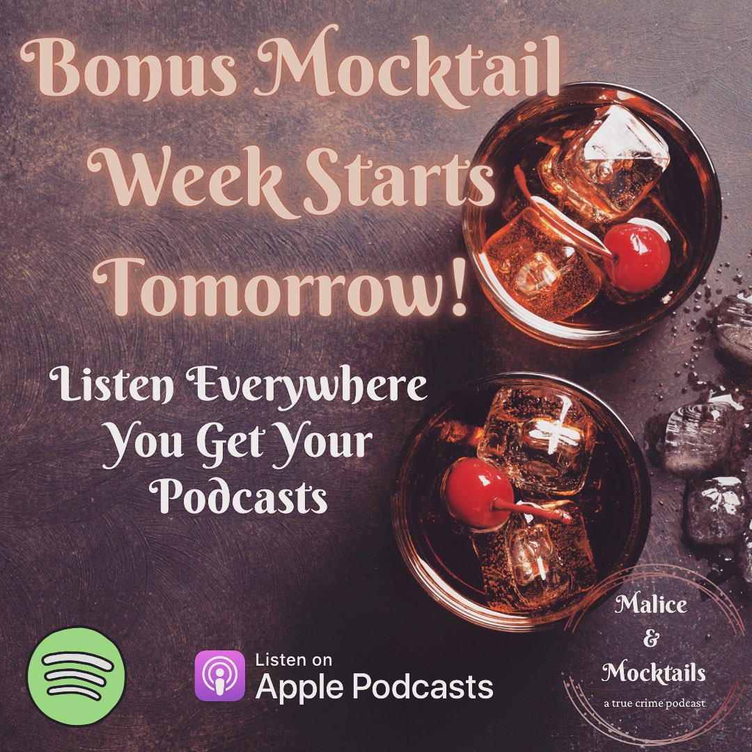 maliceandmocks's tweet photo. Happy #nationalmocktailweek! We’re launching several bonus episodes all week long to celebrate. Listen wherever you get your podcasts ❤️ #mocktails #sobercurious #soberaf #alcoholfree #soberlife #podcasts #truecrimepodcast https://t.co/xO5IFXhzEY