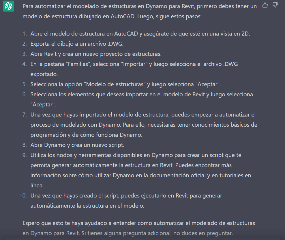 Como Automatizar el Modelado Estructuras #Dynamo #Revit dibujado antes con autocad explicado paso a paso por #chatgpt 
Voy a dejar un esquema del script de Dynamo por si alguien se anima a realizarlo, pero si es de suficiente interés compartiremos los scripts de forma abierta.