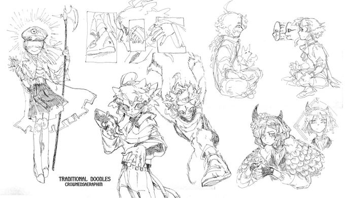 been a bit low energy so only some trad doodles today... 