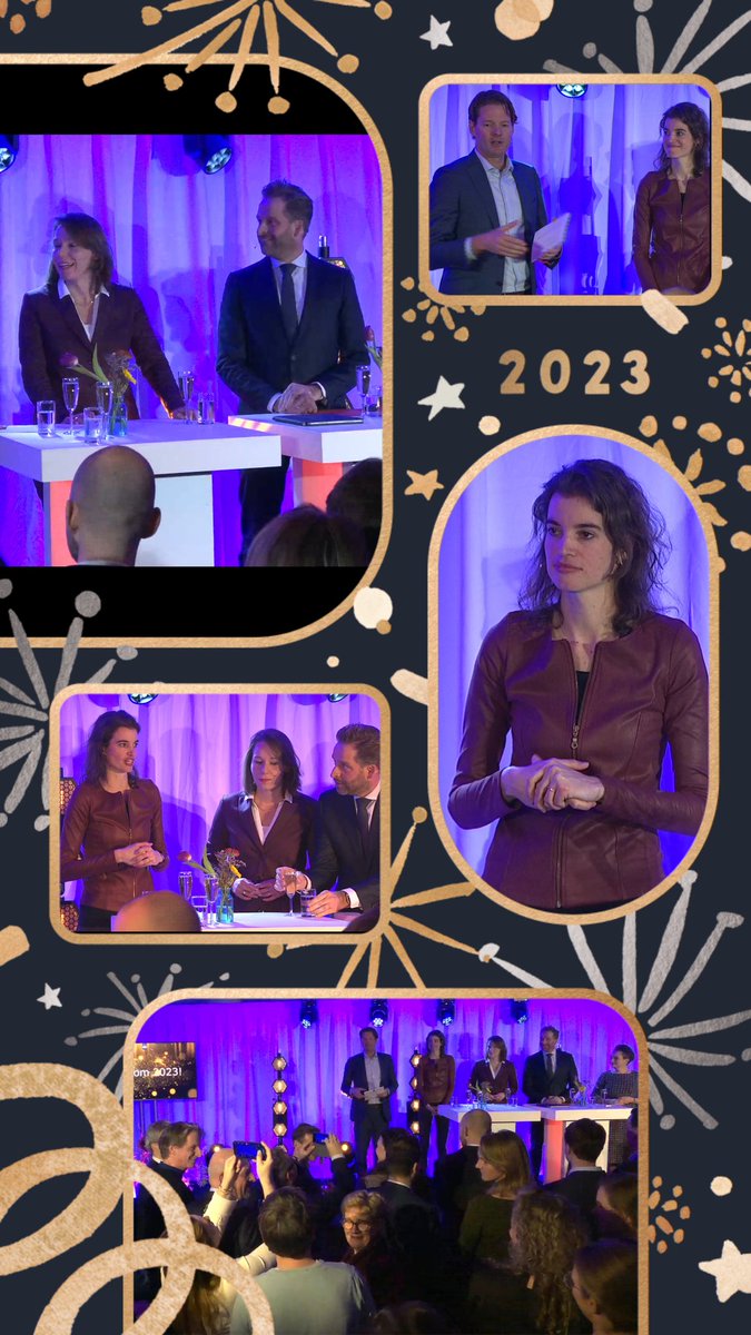 Vanmiddag met SG, collega's en bewindspersonen van <a href="/MinBZK/">Ministerie van BZK</a> het nieuwe jaar ingeluid. Met trots op wat samen is bereikt, voornemens voor 2023 en de BZK Top 100 🎶: we zijn er weer klaar voor! <a href="/albertinestolk/">Albertine Stolk</a>