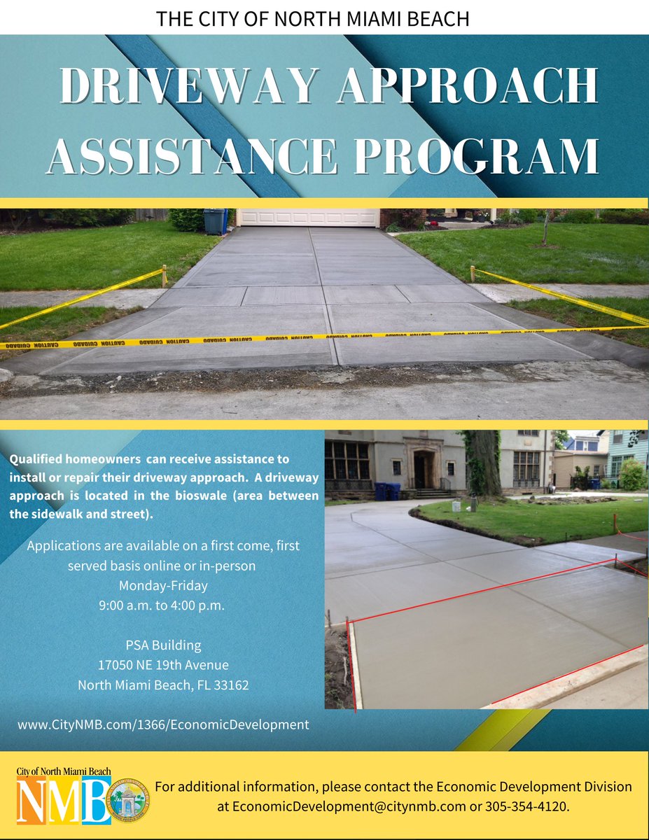 CityofNMB on Twitter "Apply for the Driveway Approach Assistance