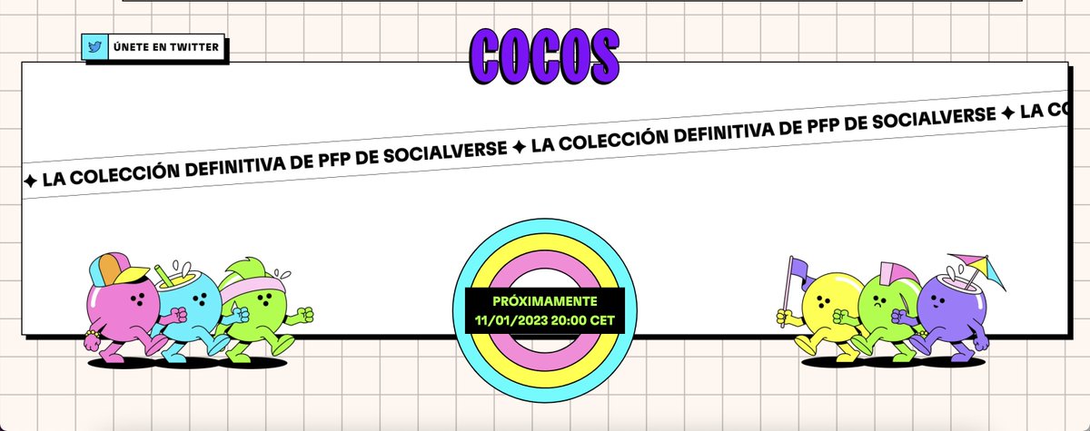 ¡TENEMOS FECHA, PRECIO Y NUEVA PÁGINA DE LOS COCOS!🥥

- El próximo miércoles 11 a las 20h (Madrid)
- Primeros 1010 COCOS a la venta
- Precio: 8 MATIC (6.8$ a día de hoy)

¿Qué tenemos preparado para ti, creador?🧵👇