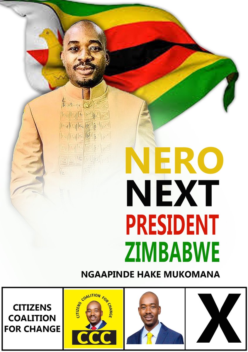 NERO IS MY NEXT PRESIDENT. #REGISTERTOVOTECCC
NGAAPINDE HAKE MUKOMANA
#NHM