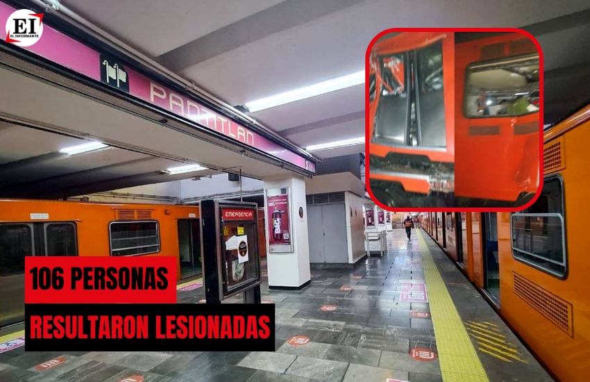 ElInformanteMX's tweet photo. ACCIDENTE EN EL METRO DEJÓ UN MUERTO 🗣🔴
📍 #ErnestoAlvarado, titular de la #CEAVI de la #CDMX informó que 106 personas resultaron lesionadas y una murió tras el choque de dos vagones de la Línea 3. https://t.co/o9dklHRPxu