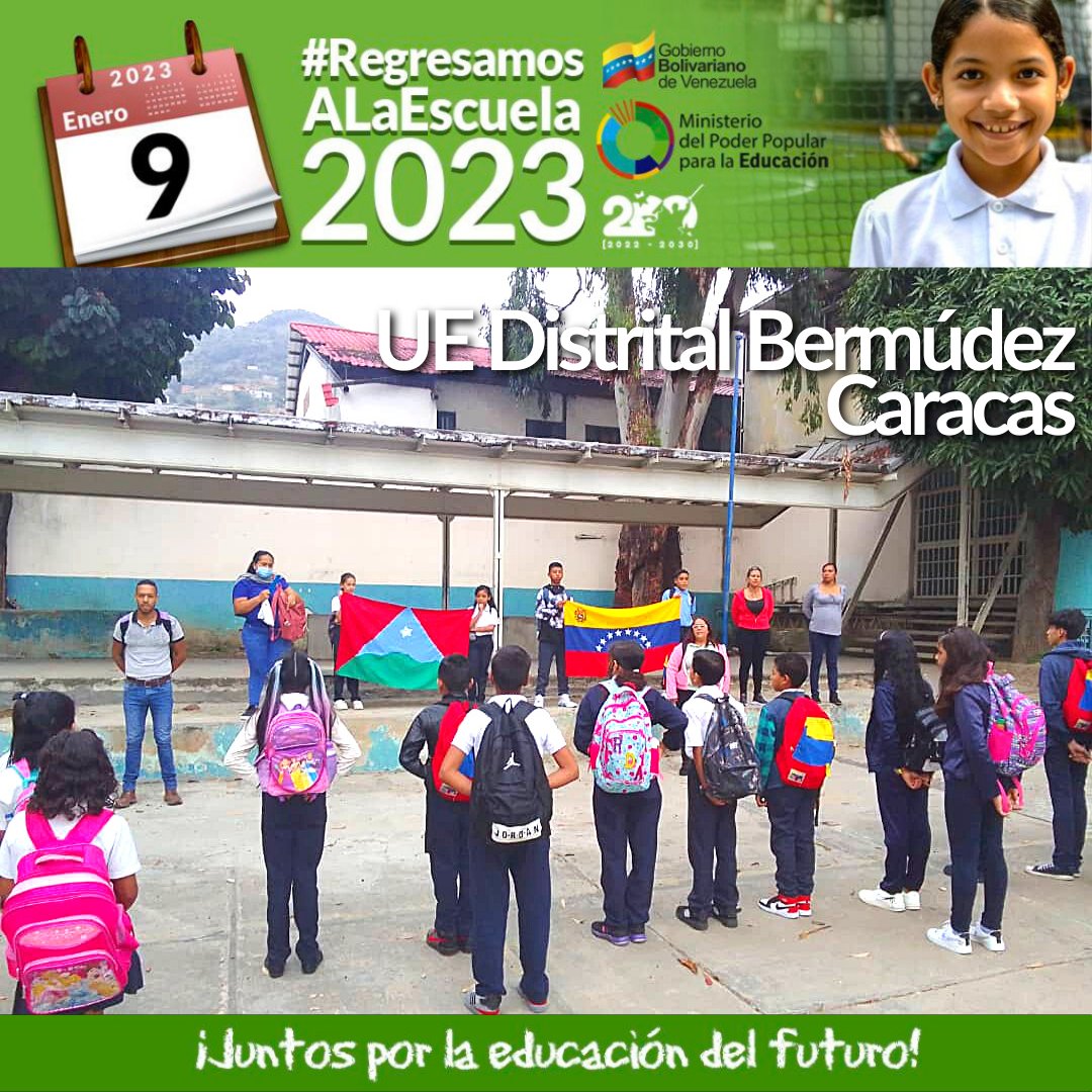 Edu_Caracas's tweet photo. UED Bermúdez de la parroquia La Vega #Caracas hoy en amoroso recibimiento a los estudiantes. #RegresamosALaEscuela2023 iniciamos el segundo momento pedagógico por la calidad y construcción de la educación del futuro @_LaAvanzadora @MPPEDUCACION @NicolasMaduro @gracielamarilis https://t.co/y5CIsVSafn