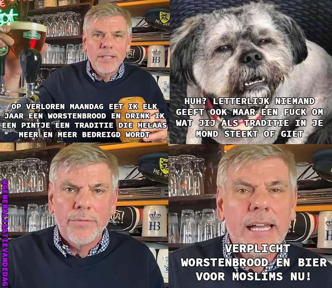 Generalisatiev1's tweet photo. OMG DENKT ER DAN NIEMAND AAN HET WORSTENBROOD EN DE LIEVE LIEVE PINTJES DE MEDEMENSELIJKHEID @FDW_VB https://t.co/HDXWM6Ou6Q