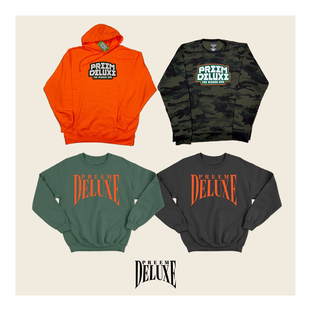 preemdeluxe's tweet photo. New items in the web shop. Limited quantities available https://t.co/1yf2hpiTDE
#preemdeluxe #thehigherups https://t.co/42cRaUXTbG