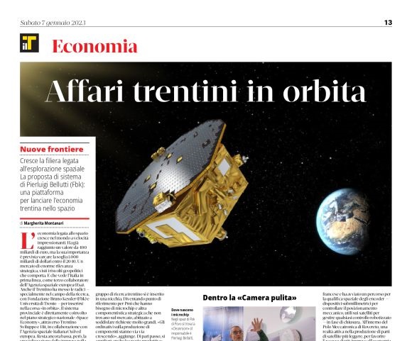 optoi_sensors's tweet image. La new space economy è in crescita anche in Trentino. E tra i protagonisti c'è il Gruppo #Optoi, che da anni lavora con alcuni dei principali attori del settore. Ne ha scritto, di recente, il T Quotidiano🚀 #spazio #innovazioneconcreta