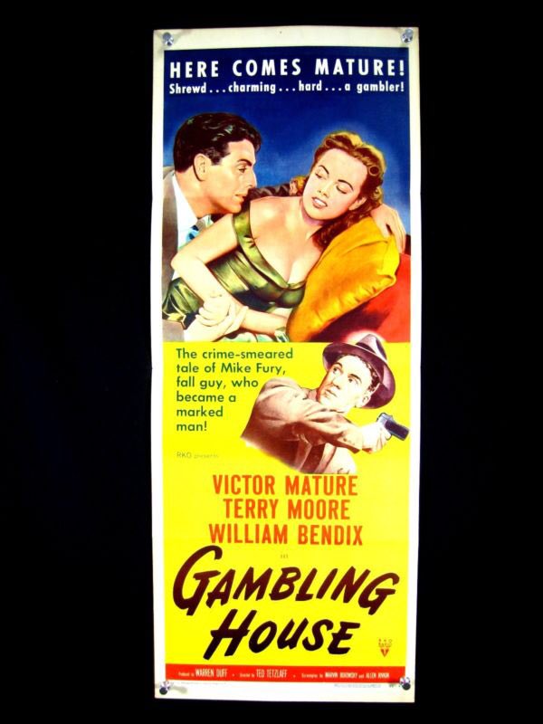 VictoriaMature's tweet image. Gambling House (1951) #VictorMature #WilliamBendix #TerryMoore  "The crime-smeared tale of Mike Fury, fall guy, who became a marked man!" (An interesting commentary on the plight of immigrants in post-WWII America.) "Here Comes Mature! Shrewd...charming...hard...a gambler!"