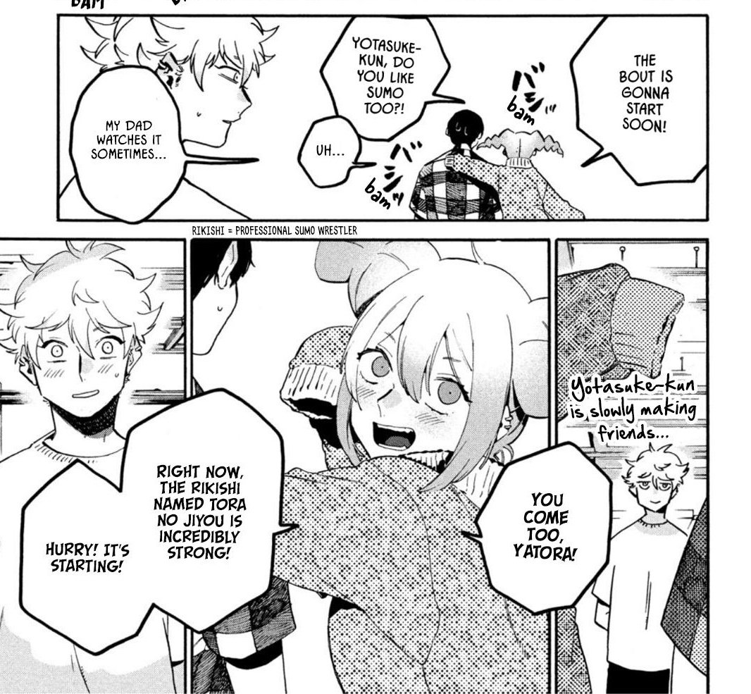 Even Yotasuke is growing so much in this trip, this really is becoming my favourite arc since the introduction of the university gang and Yatora teaching art. 😭 
