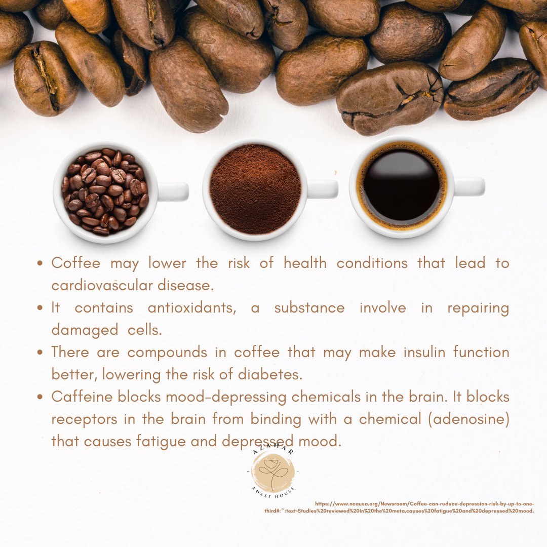 AzaharHouse's tweet photo. Many studies have reveal benefits of coffee, and many others treat it like an antagonist. so what is your opinion on coffee?
#coffeopinions #coffeeroasterinlowbille #coffeeinnorthnewyork #coffeextendslife #coffeelovers #coffefacts https://t.co/dA46m5P8Uc