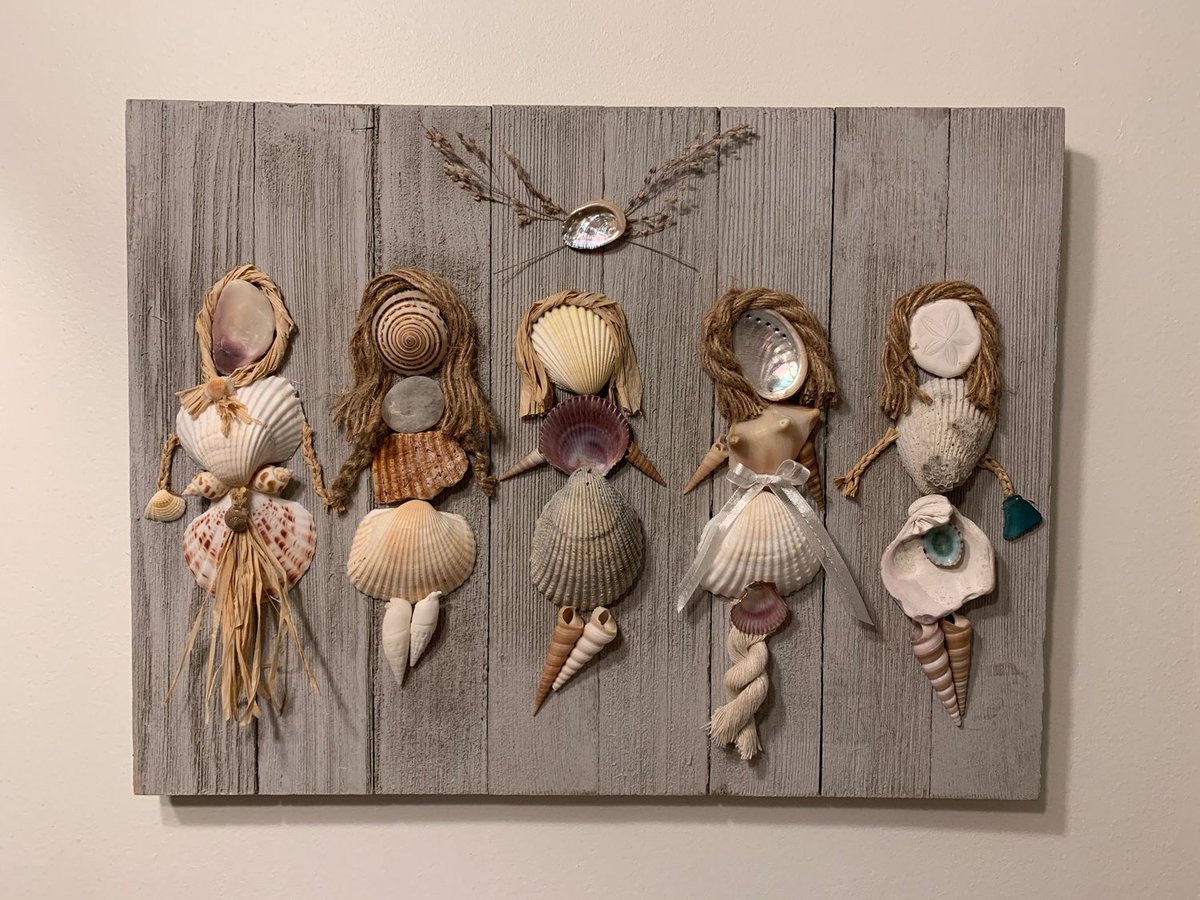 coreycarter83's tweet photo. Seashell People Sign / Five Beach Sisters & Friends https://t.co/gbC578NtPW #shellpeople #seashellart https://t.co/rdQ3iWpLGe