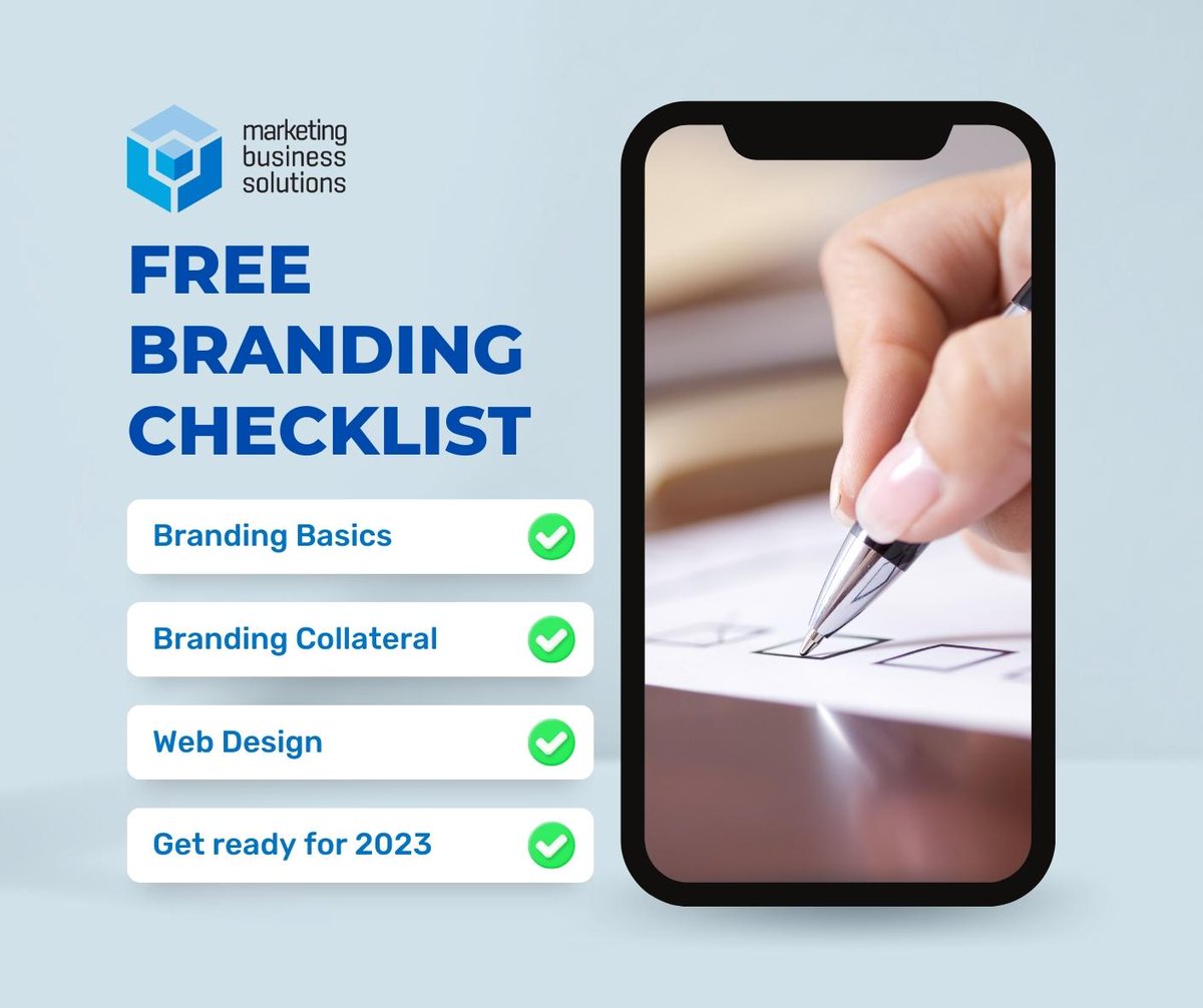 MBSManaged's tweet photo. Have you grabbed a copy of our free branding checklist for 2023? You don't want to be the only one without it! Visit our website to download your copy today. 

https://t.co/sOfI22M01r https://t.co/lsJSuLcPhG