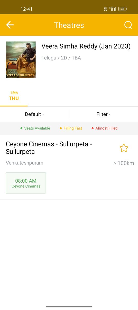 iSmart_Shahul's tweet photo. #VeeraSimhaReddy #Sullurpet Tickets opened. 

#NandamuriBalakrishna #VeeraSimhaReddyOnJan12th https://t.co/kUQFNe3iUZ
