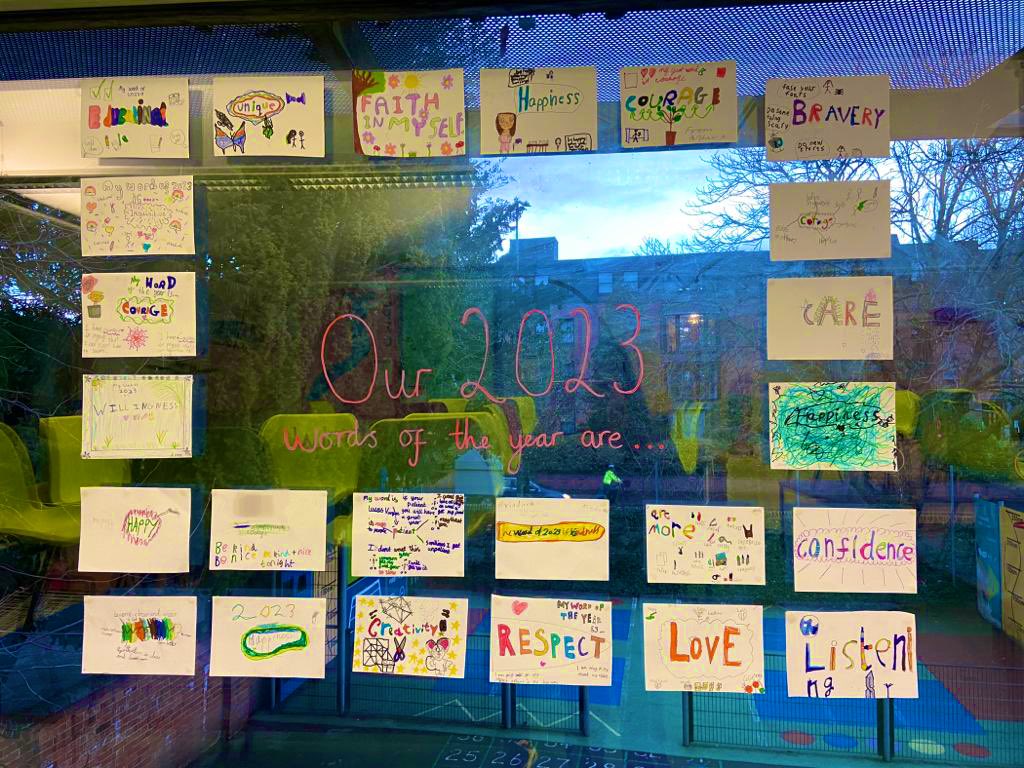 A beautiful wall of words from our Year 4s - let’s hope we can all experience them in 2023! #toknowtolovetoserve #beambitiousforthehighergifts