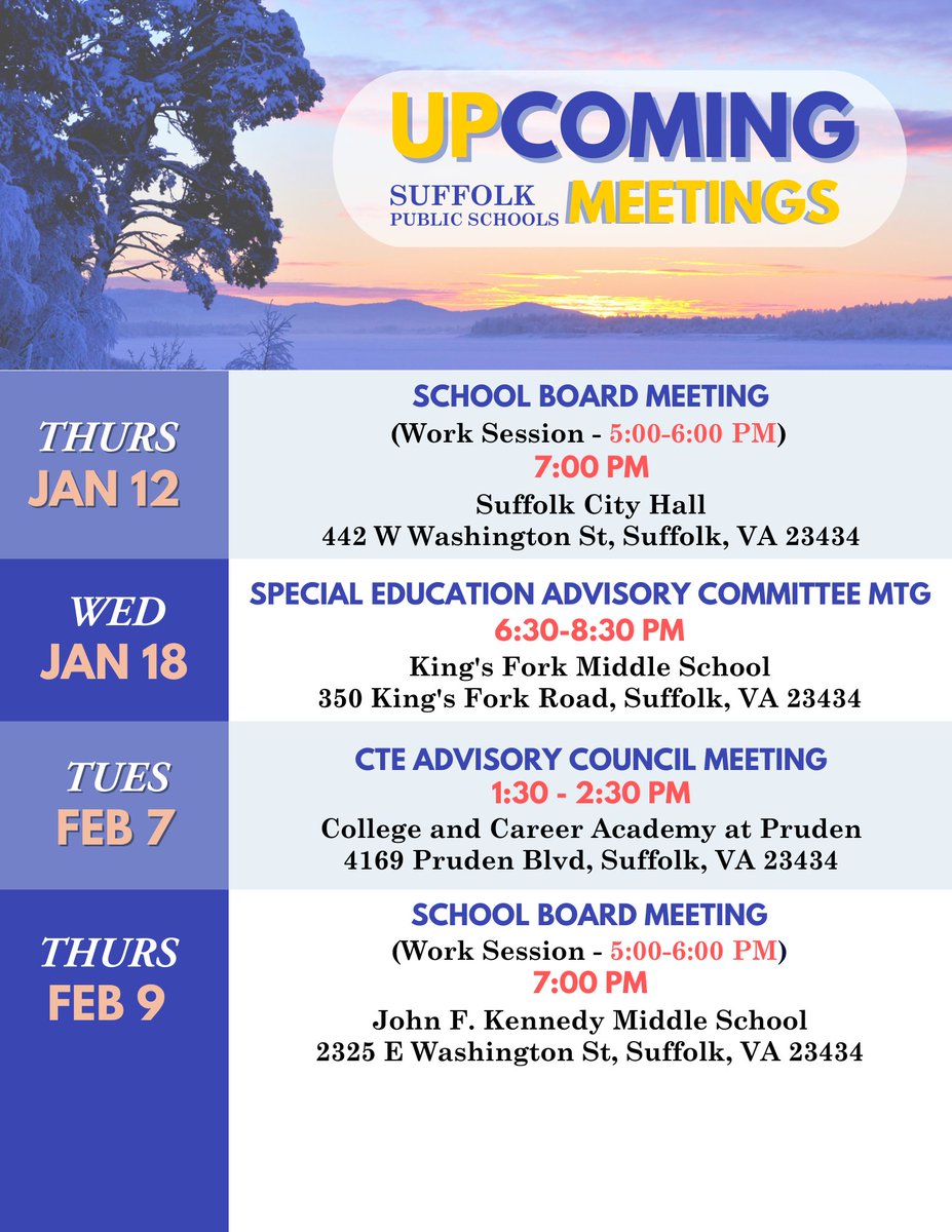 SPS, please see the graphic for our upcoming meetings.
For more information, visit our SPS website.
#SPSCreatesAchievers