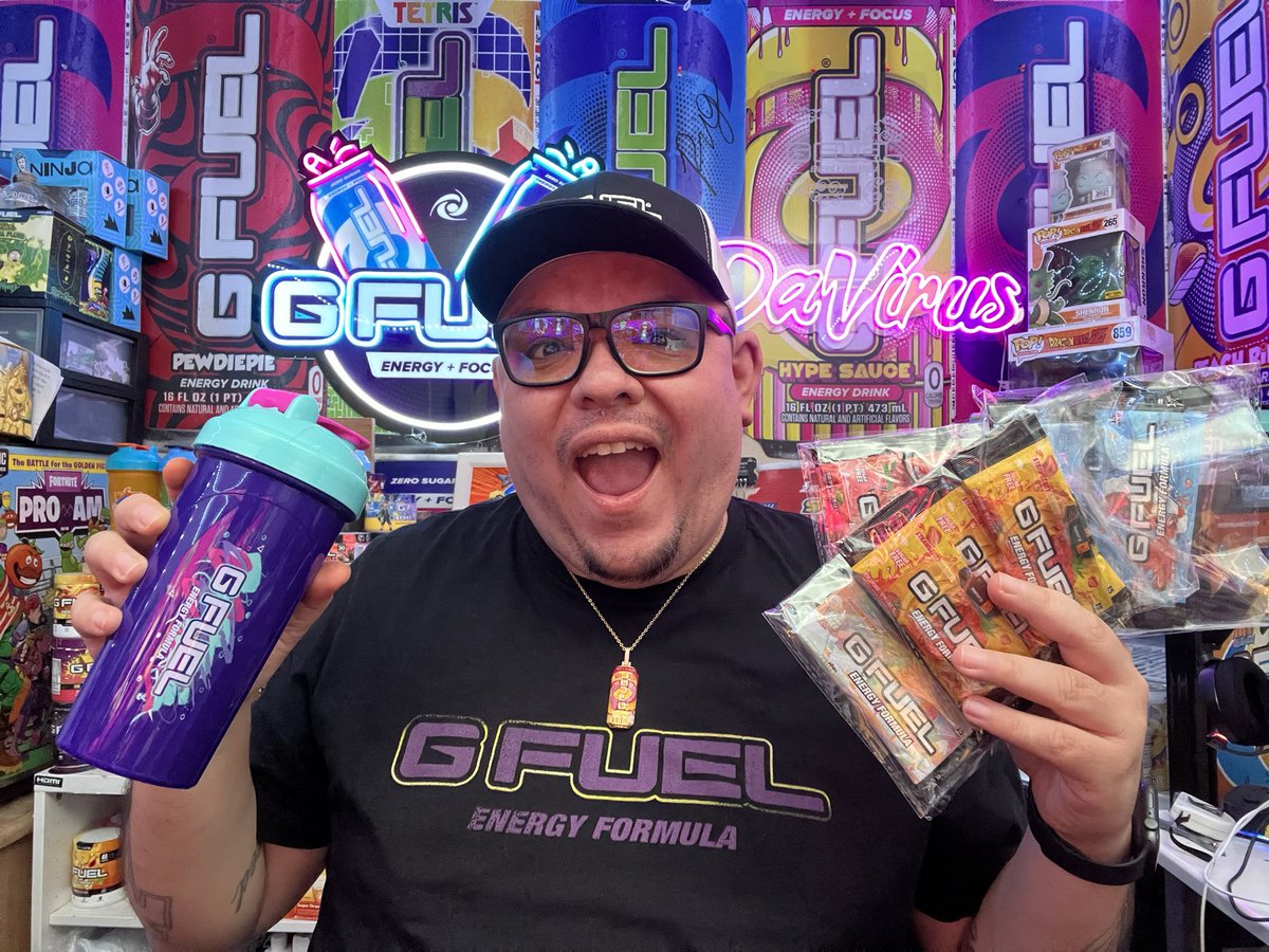 DaVirusOfficial's tweet photo. YOOO 🚨#GFUEL GIVEAWAY🚨

You guys know I LOVE you guys. 
 
Giving 5 Gfuel Starter kit codes to 5 Winners. 

Good Luck 🍀 guys.

Just LIKE &amp; RT https://t.co/3JydHb5JWX