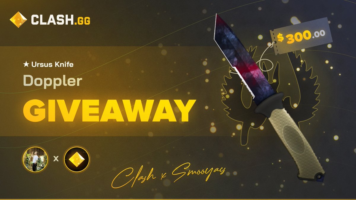smooyacs's tweet image. $300 URSUS KNIFE DOPPLER GIVEAWAY!💰

1. Follow @smooyacs &amp;amp; @clashdotgg 
2. Retweet + Like this post

ENDS IN 3 DAYS GOOD LUCK! - 13/1/23