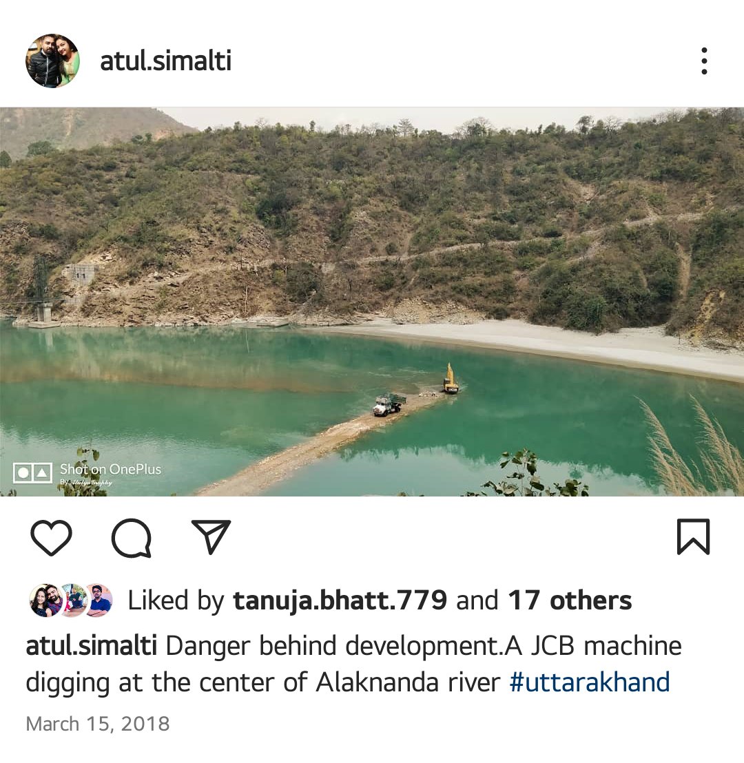 SimaltiAtul's tweet photo. 2018 में इंस्टाग्राम में एक पोस्ट अपलोड किया था, उस समय घर जाते समय एक कथित विकास कार्य के तरीके को देख कर मन में बड़ी चिंता महसूस हुई कि पहाड़ों का विकास के नाम से किस तरह दोहन किया जा रहा है,वो मन का डर #joshimath के सामने हकीकत बन कर आया है।दशा देखकर मन में पीड़ा हो रही हैं। https://t.co/owwIGUd4sT