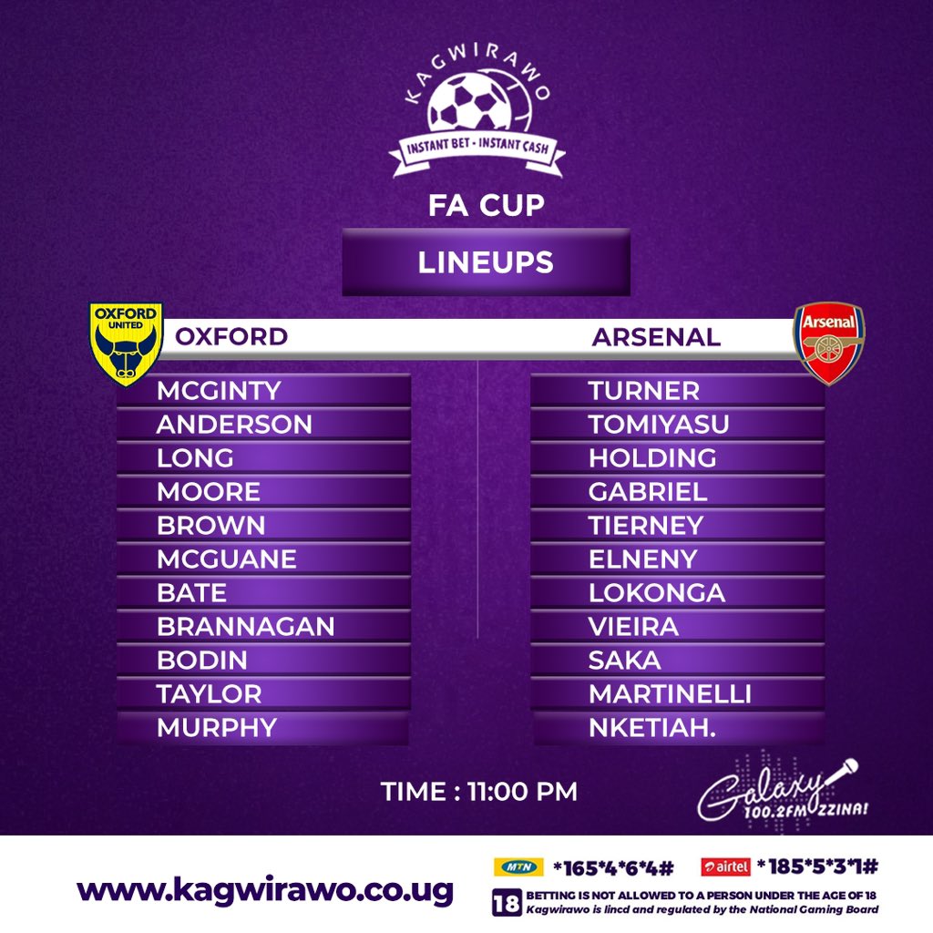 Kagwirawo's tweet photo. Will Arsenal win this one? Bet via https://t.co/fbCEqTrrkx

#KagwirawoUpdates | #OXFARS https://t.co/R77fltJLZB