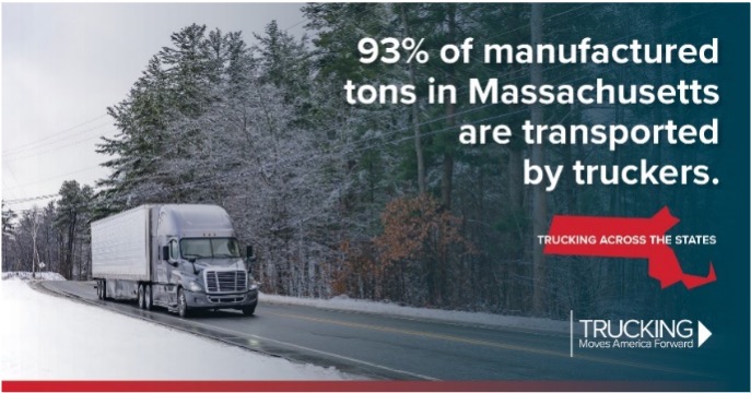 Truckers are responsible for safely moving more than 93% of manufactured tons in the Bay State! #ThankATrucker <a href="/Masstruckassoc/">Transportation Association of Massachusetts</a>  #TruckingInTheStates