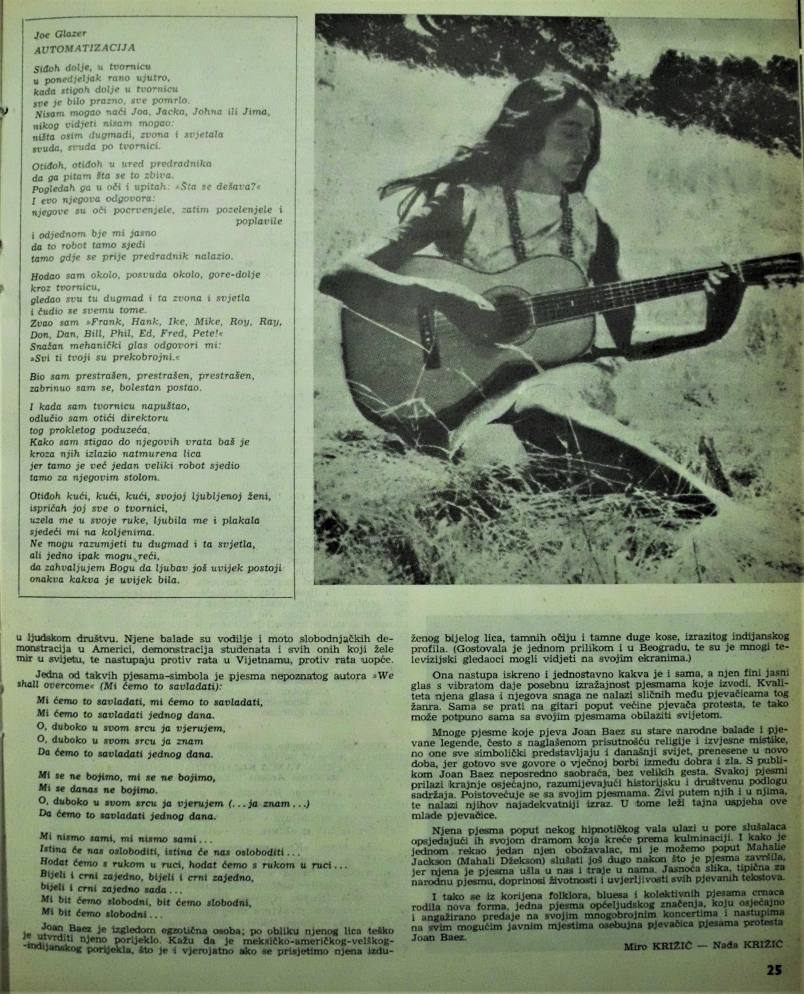 Joan Baez, Happy birthday!    \"We shall overcome\" 