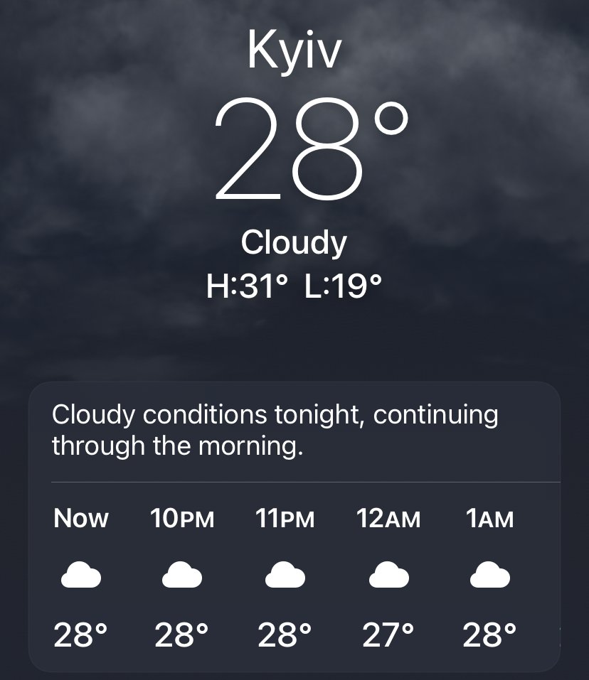 Put Kyiv on your phone's weather list. It's an easy simple way to be reminded about what's going on there.