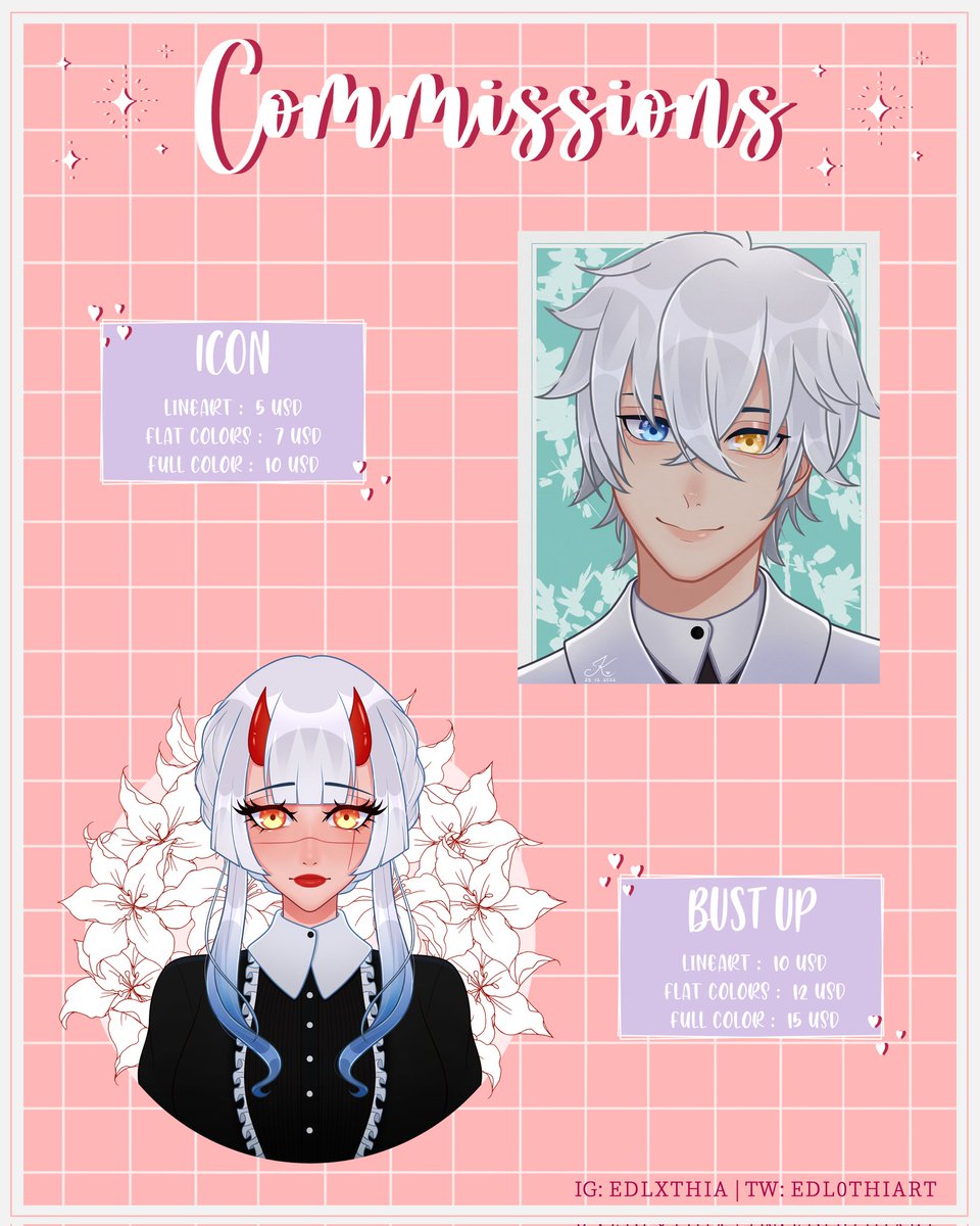 EDL0THIART's tweet photo. ✨ OPEN COMMISSIONS ✨

ㅤ RT + MG are appreciated!

For more information you can send me dm. Thank you so much! 🥺💕

#commissions #opencommissions #ComisionesAbiertas #digitalart https://t.co/j1gNjwLle9