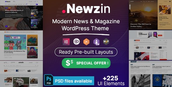 ThemesCamp's tweet photo. This #WordPress Newzin theme comes with a vast collection of beautiful layouts and powerful elements for #News, #magazine, #blog, and #website_design. https://t.co/fvQ1xrty92
