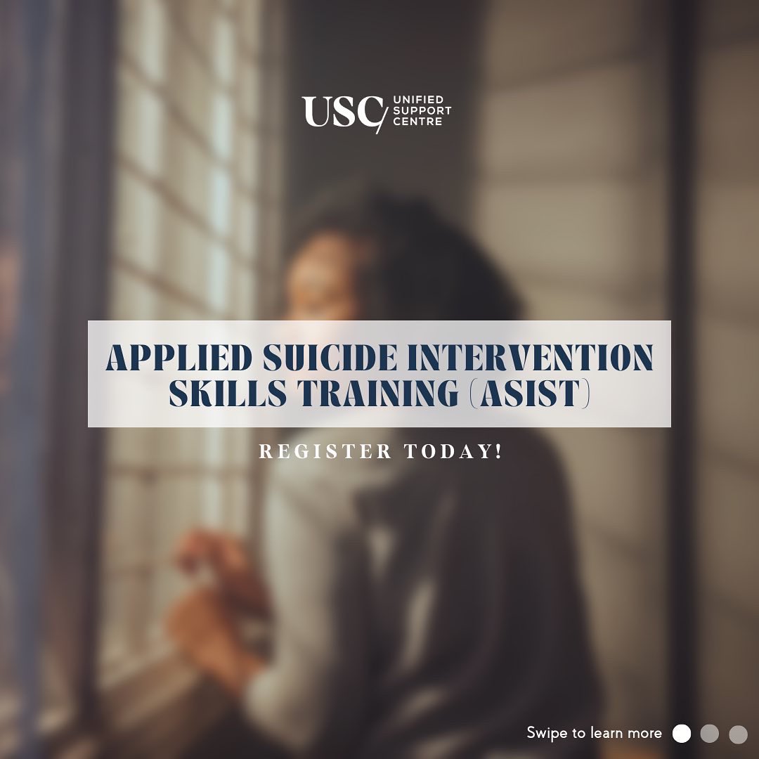 usc_cusa's tweet photo. Applied Suicide Intervention Skills Training (ASIST) courses are back - with a discounted rate of $145 (taxes included)!

To register for either the January 21-22nd or March 4-5th courses, please complete the form at https://t.co/ENKHVAGwnk or email us at usc@cusaonline.ca! https://t.co/VJEzZMYfb4