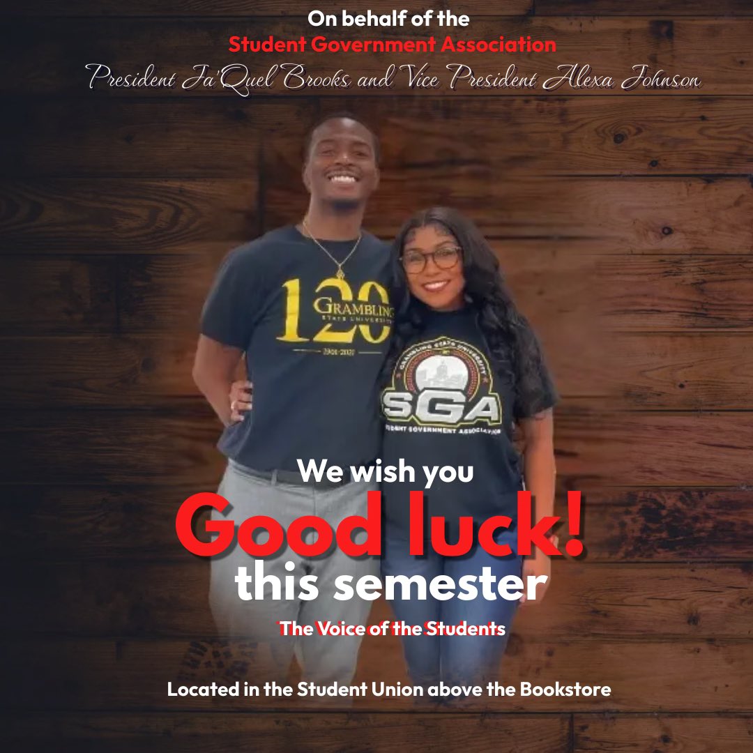 Grambling_SGA's tweet photo. #gramfam Good luck this semester as you continue to succeed at our great institution! For some this is the last ride and for others this is only the beginning! Let’s make it great! Give me 2 claps and a Go Tigers https://t.co/TRMa9HLOTK