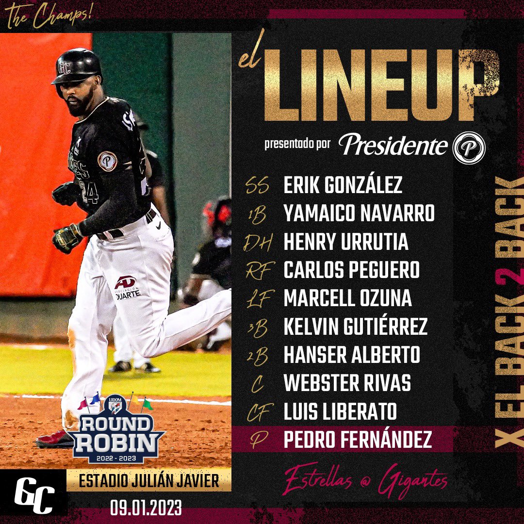 Gigantes_Cibao's tweet photo. Campeones al terreno. 🐎
#XElBack2Back https://t.co/7YzCpTIKVB