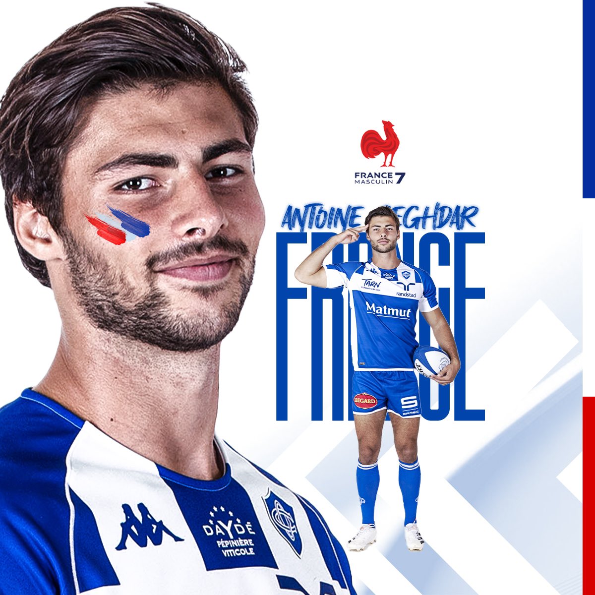 🇫🇷Félicitations à <a href="/AZeghdar/">Antoine Zeghdar</a> retenu avec l’équipe de #France7 pour participer à la 1ère étape du @worldrugby7s de l'année 2023 à Hamilton ! 

#TeamCO