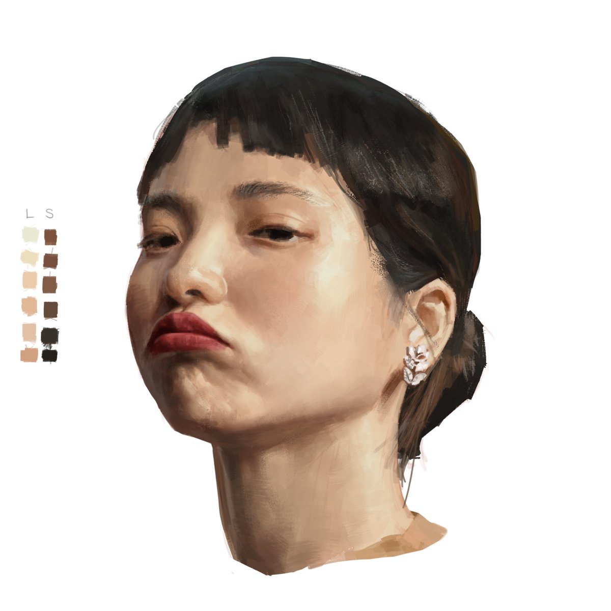 djlumpia's tweet photo. Kim Tae-ri photo study

Tried to give me a challenge by choosing an expression with squash on the face. 

#art #dailystudy #practice #digitalart #painting https://t.co/BG0TcYyDIW