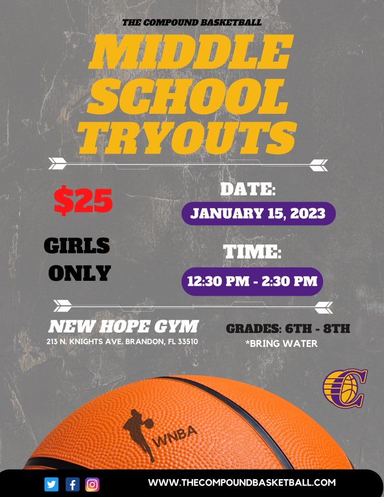 Tryouts are this weekend ‼️I’m excited to launch our middle school 2023 Season 🔥🔥🔥🔥🔥🔥🔥