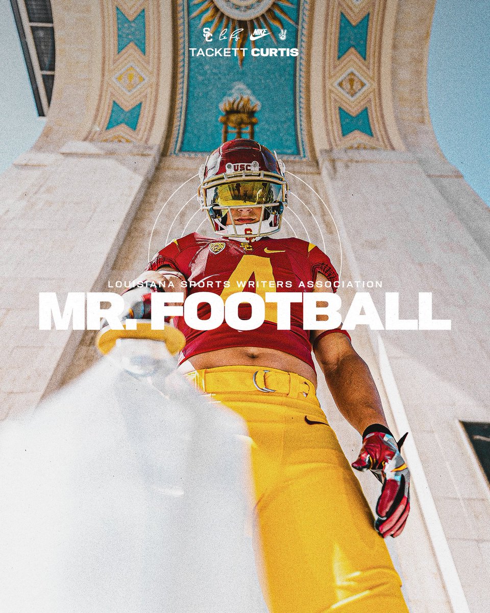 USC Football ✌️ (@uscfb) on Twitter photo 😤✌️
<a href="/curtis_tackett/">TACKETT CURTIS</a> makes history in his home state by receiving the highest honor awarded by the Louisiana Sports Writers Association…
𝗟𝗼𝘂𝗶𝘀𝗶𝗮𝗻𝗮 𝗠𝗿. 𝗙𝗼𝗼𝘁𝗯𝗮𝗹𝗹 😤✌️
<a href="/curtis_tackett/">TACKETT CURTIS</a> makes history in his home state by receiving the highest honor awarded by the Louisiana Sports Writers Association…
𝗟𝗼𝘂𝗶𝘀𝗶𝗮𝗻𝗮 𝗠𝗿. 𝗙𝗼𝗼𝘁𝗯𝗮𝗹𝗹
