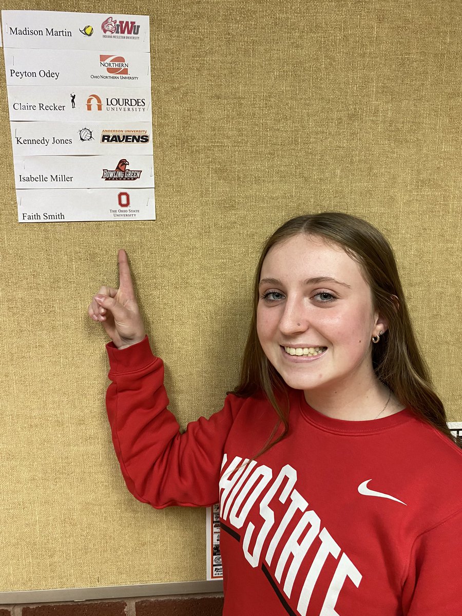 With the 6th pick of the first round of the 2023 Van Buren HS college draft, Faith Smith selects…
The Ohio State University ATI!
First Buckeye on the board! Congrats Faith. Go Bucks!
<a href="/faithrs410/">faith</a>