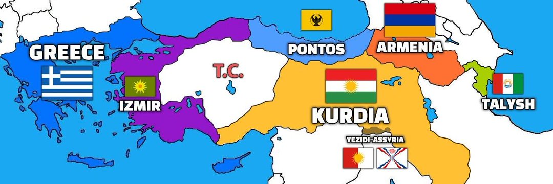 Anpa1919's tweet photo. @lenaargiri @nords41 The western-friendly and democratic Turkey is the divided 🦃
#FreeConstantinople #FreePontus #FreeKurdistan https://t.co/iby9J8rP5d