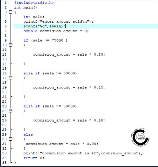 tech_developerz's tweet photo. Commission calculated using #C_programming_language.
#Automation. https://t.co/Eayr4Iboao