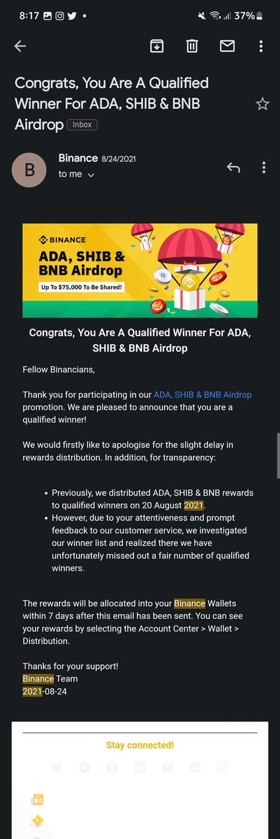joboh3's tweet photo. @binance I participated in the ADA, SHIB, AND BNB AIRDROP but never received My reward, even though I was notified of my winnings please review and fix this issue 
@binance @BinanceAfrica @BinanceHelpDesk @cz_binance https://t.co/X7UVBlkK1M
