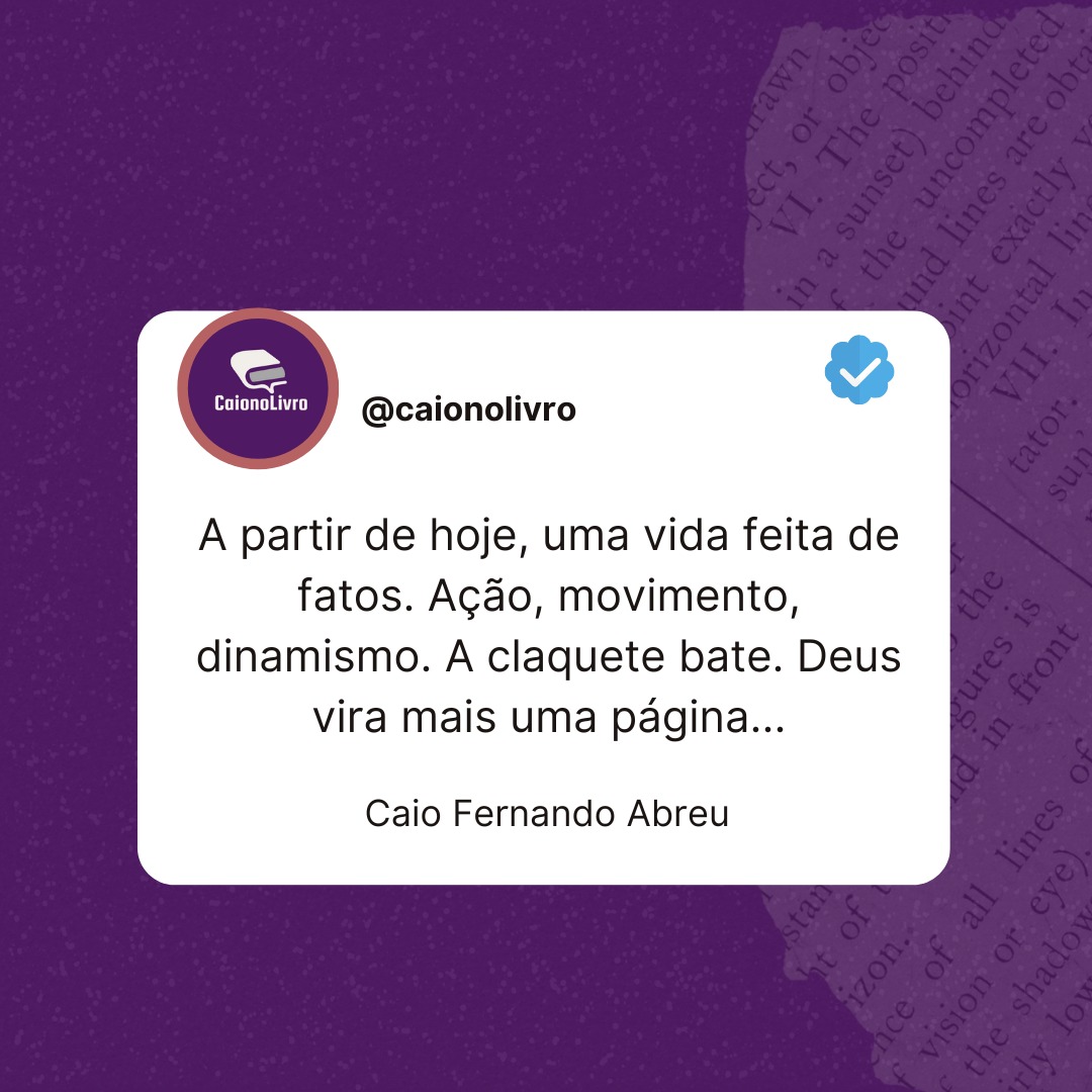 CaioFEntreNos's tweet photo. In: Onde Andará Dulce Veiga? Nova Fronteira : 2014, p. 20.
#caiof #caiofernandoabreu #frases #frasesmotivadoras #livro #leitura #literatura #escritor #Vida #ação https://t.co/m0T02IKPJO