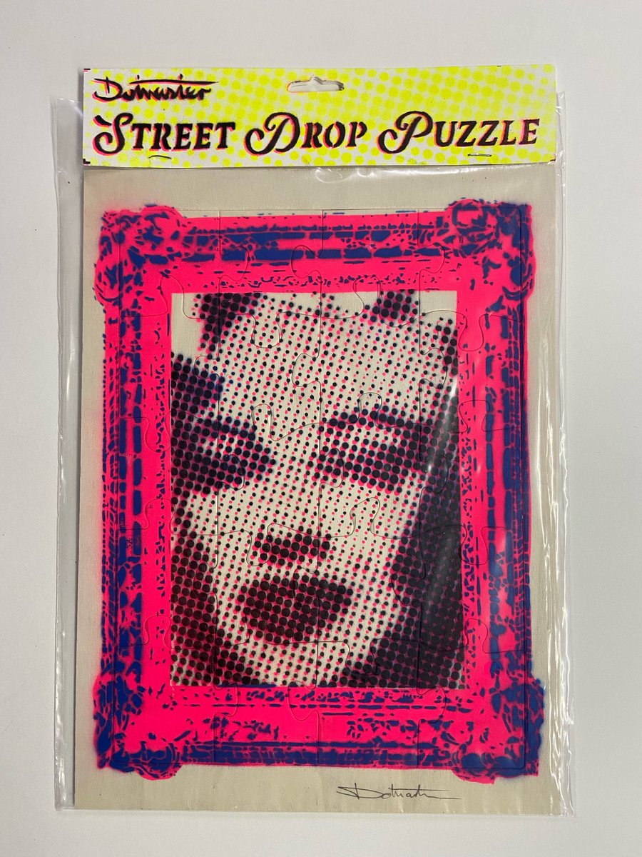 Dotmasters's tweet photo. Doing a street drop of these 20 piece puzzles at various locations both here in the uk and further a field details to follow #freeart #streetdrop #dotmasters #streetart #stencil #20piecepuzzle https://t.co/PnSAscPM6p