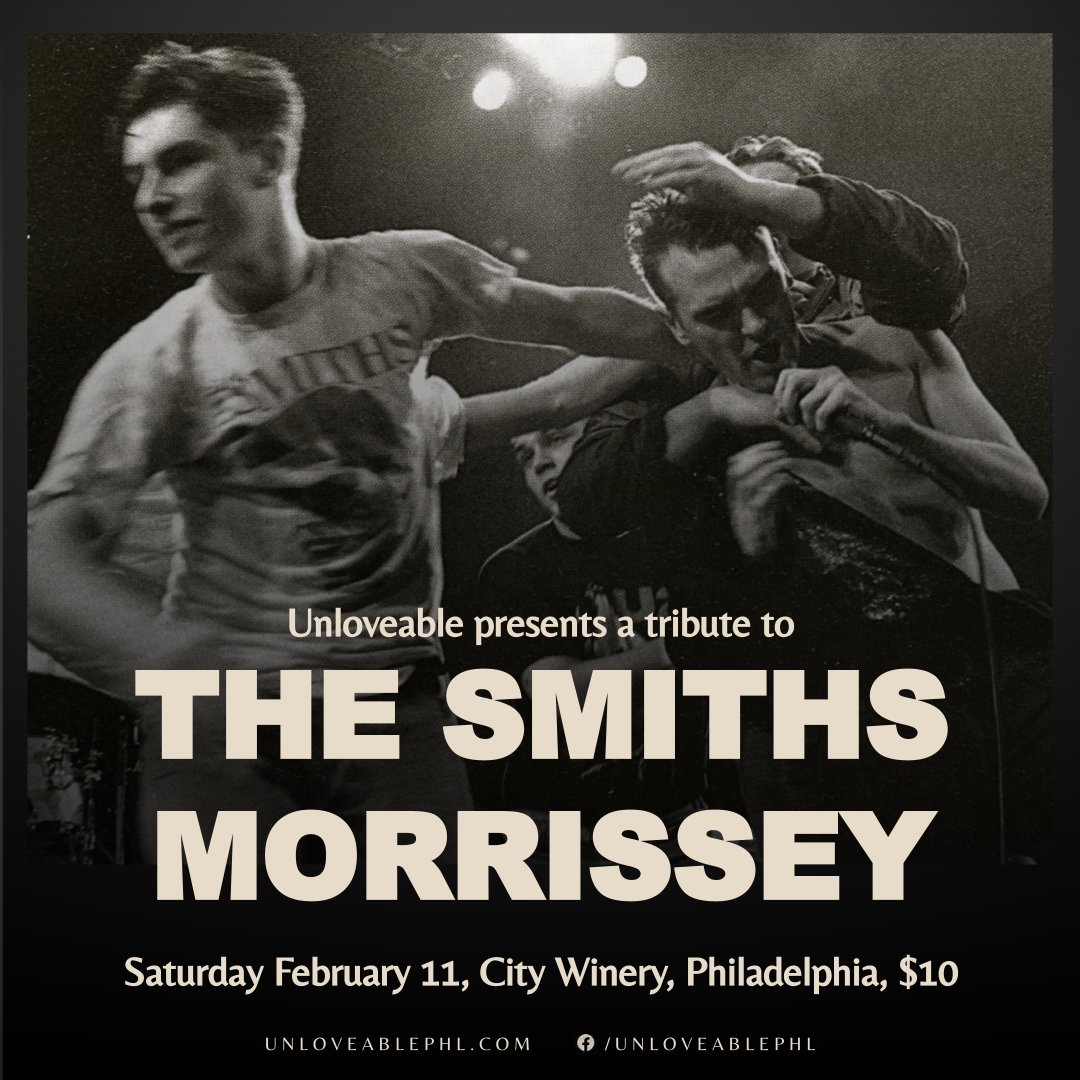 UnloveablePHL's tweet photo. Philadelphia, we are playing Center City next month at @citywineryphil on Valentines weekend. Come on down for a night of wine and song. Saturday February 11. $10 adv. https://t.co/O68Jlg40Jl
