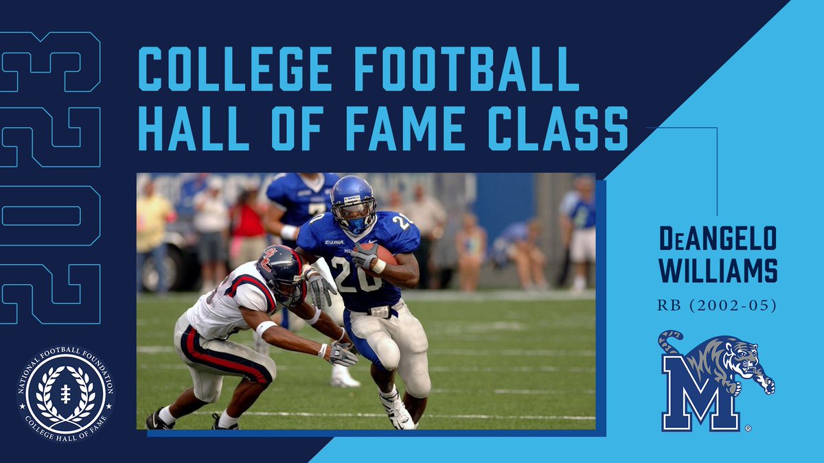 NFFNetwork's tweet image. Congrats to legendary @MemphisFB RB DeAngelo Williams (@deangeloRB) on being named to the 2023 @cfbhall Class! #ALLIN #GoTigersGo #cfbhall

footballfoundation.org/news/2023/1/9/…