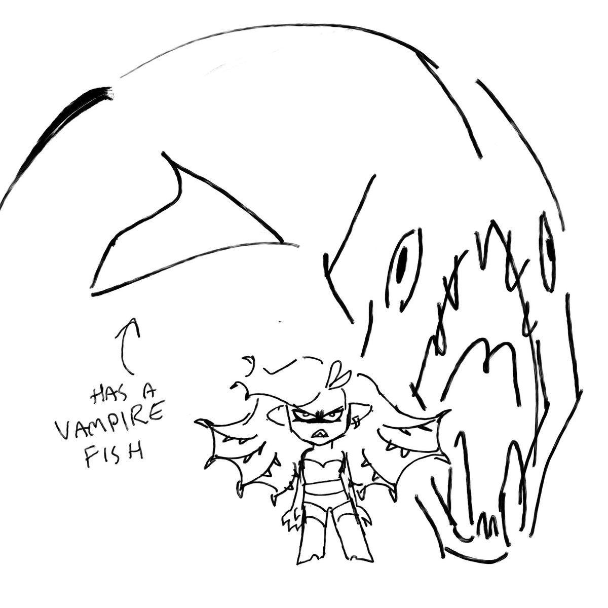 I made a #splatoon oc only to realize that Frye is probably a vampire squid 😭 oh well!!