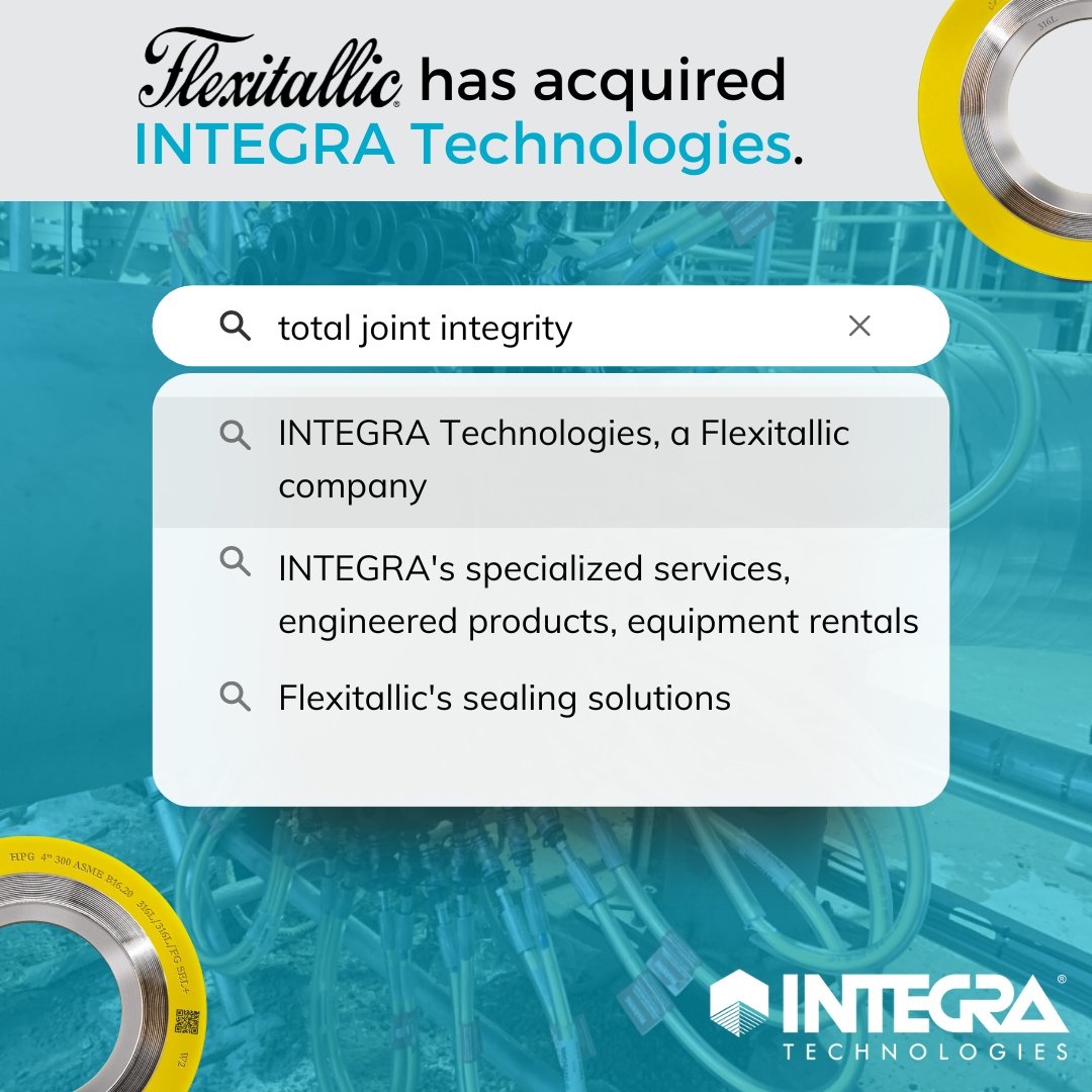 Zer0Leaks's tweet photo. We are excited to announce that Flexitallic, a global leader in sealing and engineering solutions, has acquired INTEGRA Technologies.

Learn more: https://t.co/6uPOjhGVAB

#acquisition #company #excitingnews #jointintegrity https://t.co/XBL5xrIQIk