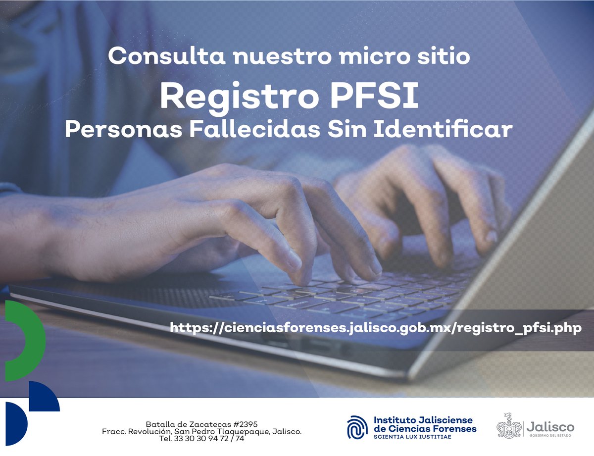 forensesjalisco's tweet photo. Te invitamos a que consultes nuestro micro sitio #PFSI
https://t.co/9w3PkTJUQv
#InstitutoJaliscienseDeCienciasForenses https://t.co/0Xh6gjT5d7
